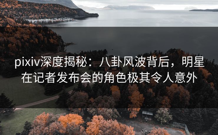 pixiv深度揭秘：八卦风波背后，明星在记者发布会的角色极其令人意外